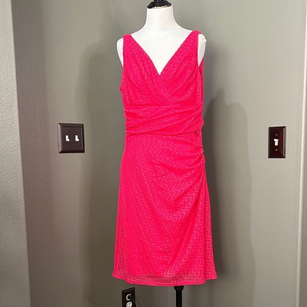 American Living Hot Pink Midi Dress